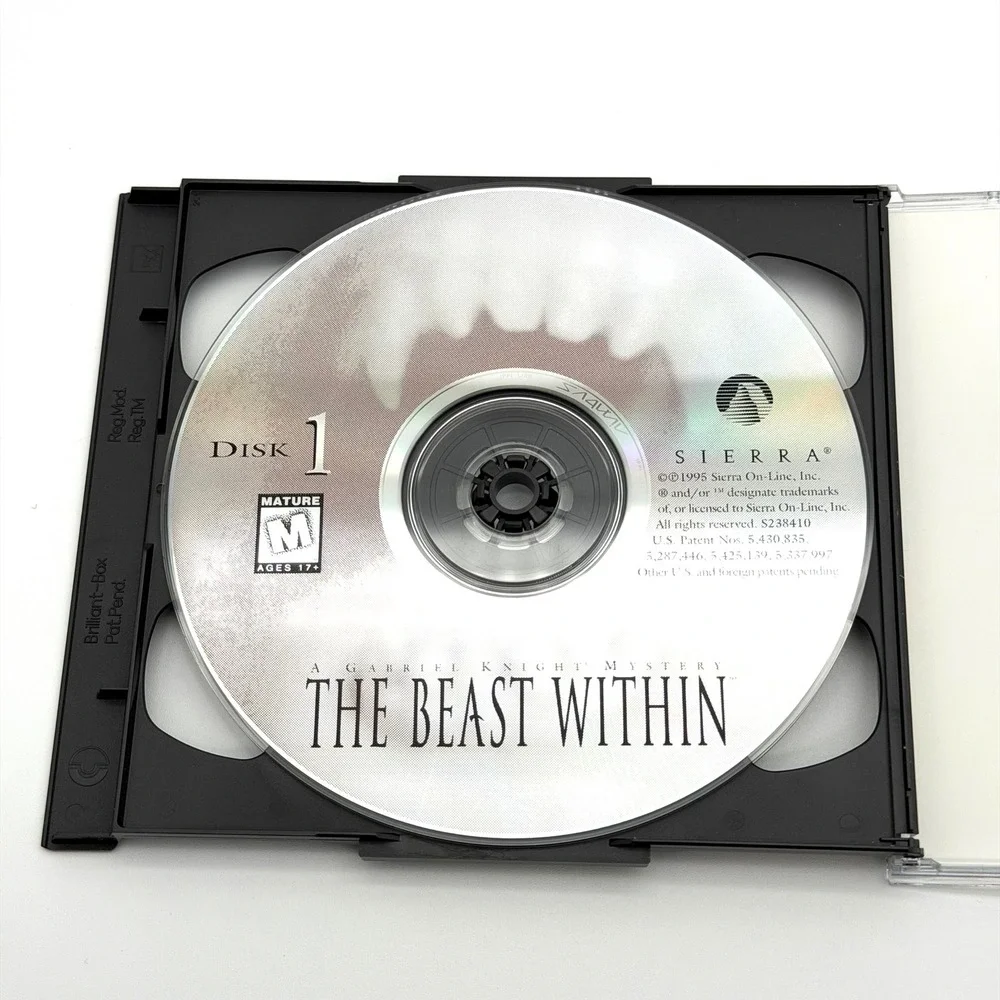 Beast Within Gabriel Knight Mystery PC Game 1995 Big Box Sierra Complete 6 CD